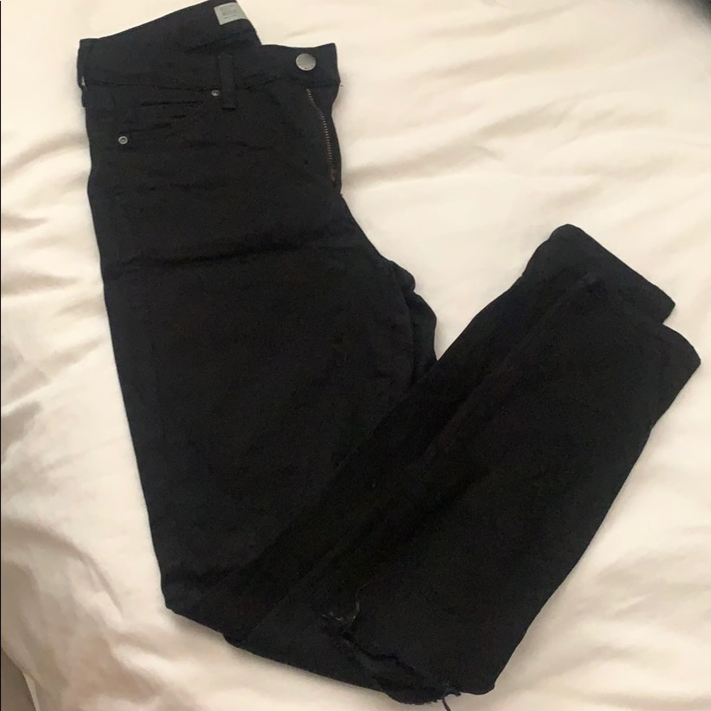 Distressed top shop jeggings (high rise)